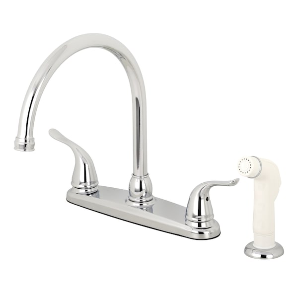 Yosemite 8" Centerset Kitchen Faucet W/ Sprayer, Chrome